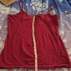 Arizona Jean Company Magenta Camisole Strap Accent Size L Women's Solid Tank Top